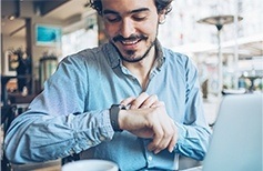 Man checking his watch