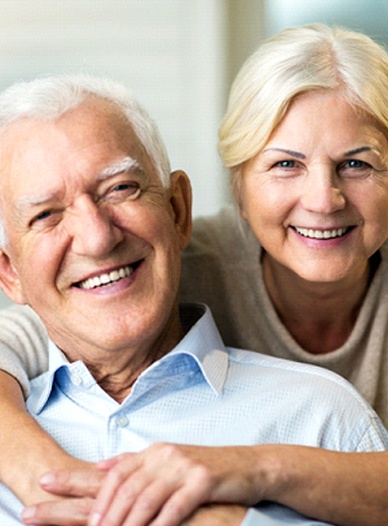 Smiling senior couple