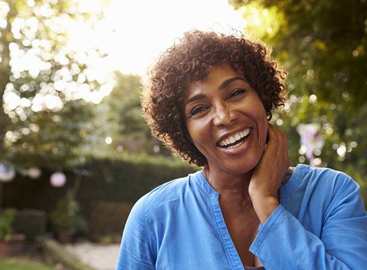 woman smiling