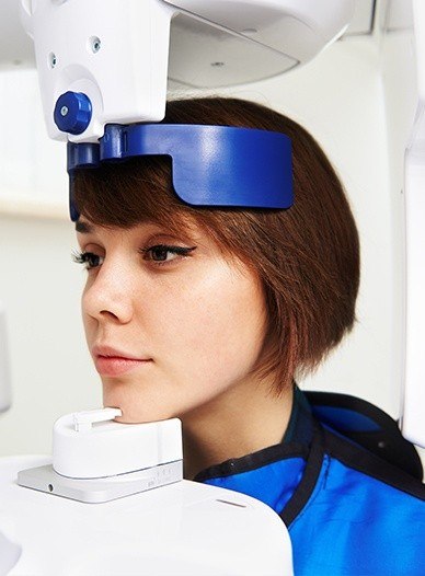 woman having x-ray done